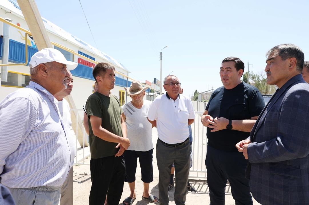 Облыс әкімі Тараз қаласындағы бірқатар құрылыстарды аралап, тұрғындармен кездесті