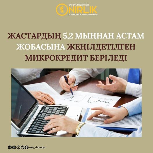 Жастардың 5,2 мыңнан астам жобасына жеңілдетілген микрокредит беріледі