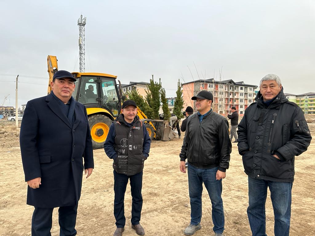 🔰«Ұлы дала» шағын ауданындағы салынып жатқан саябаққа депутаттар тал екті
