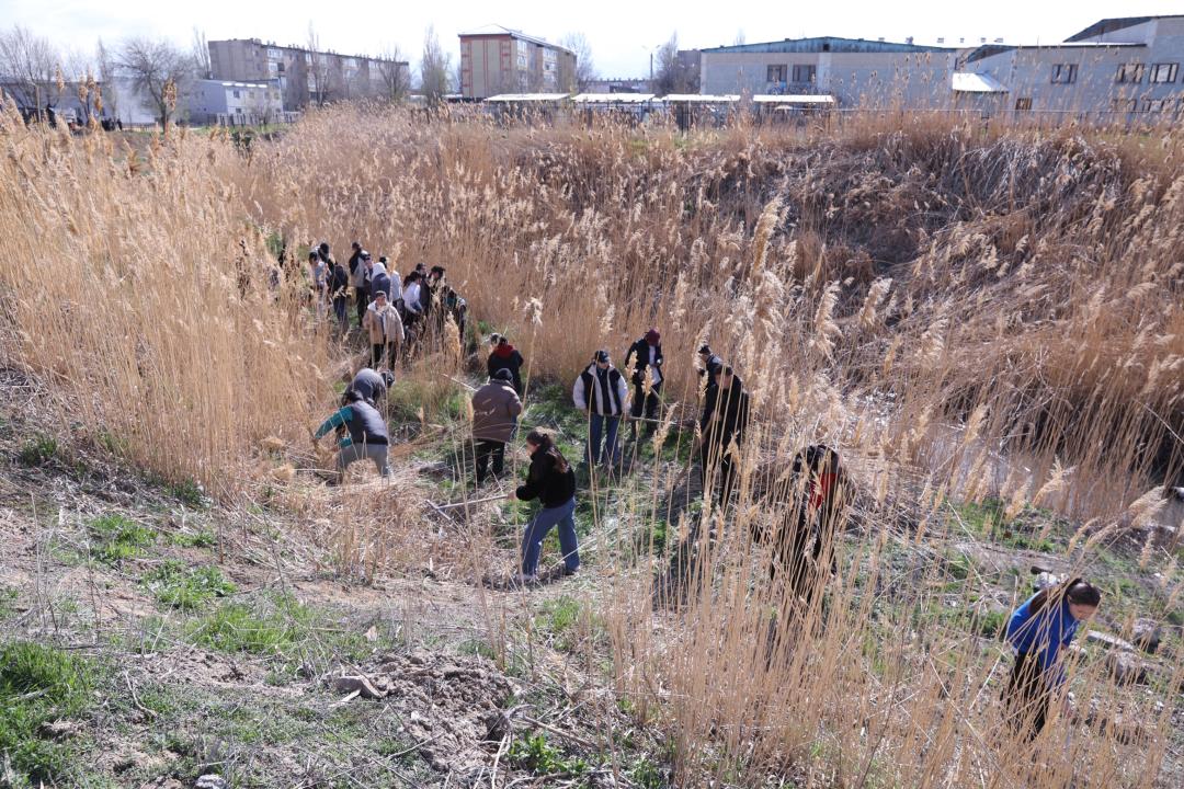 Жамбылдықтар жаппай сенбілік шығып, каналдар мен арықтарды тазалады