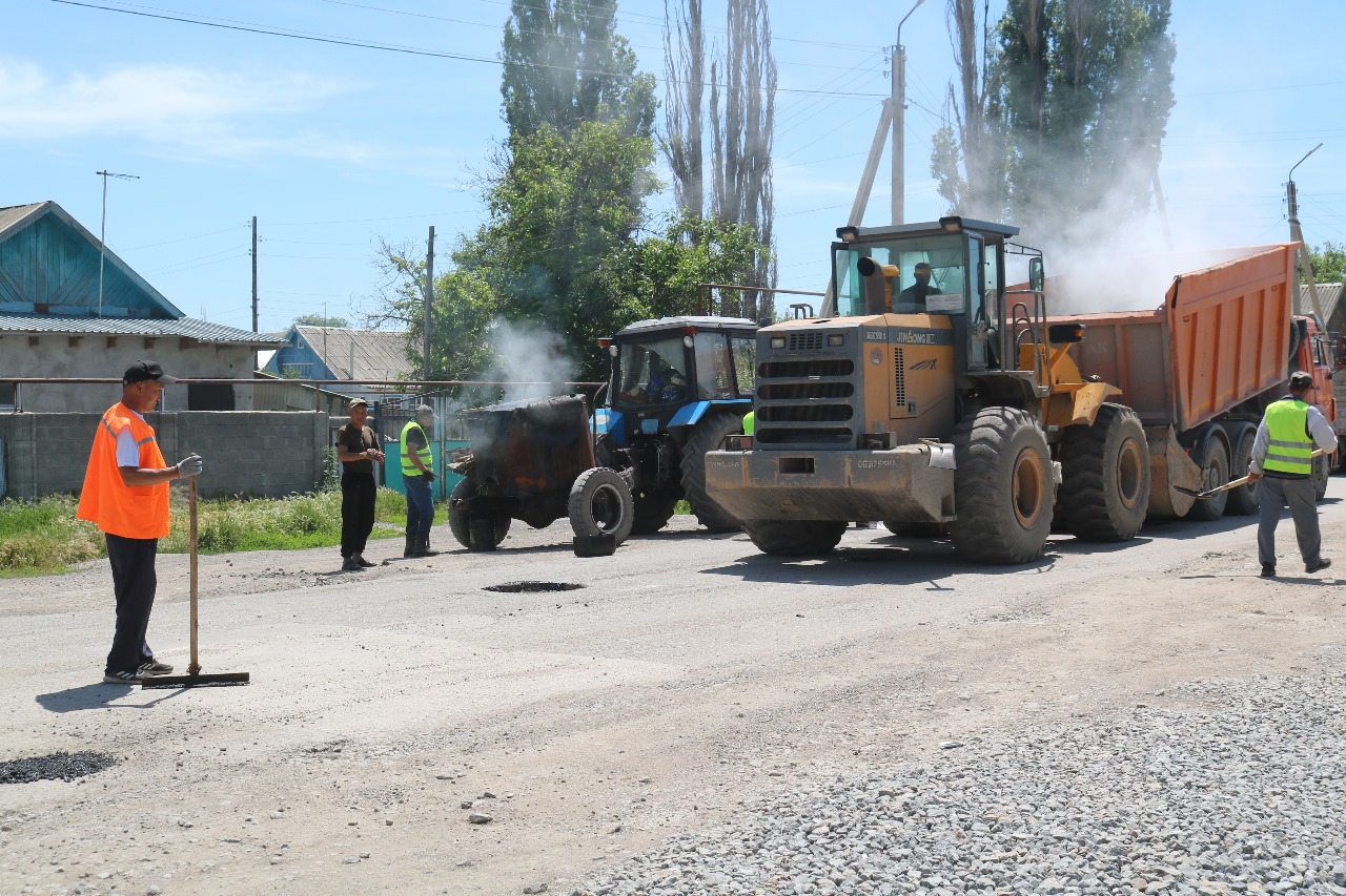 Қордай ауылындағы Домалақ ана көшесінің жөндеу жұмыстары жасалуда
