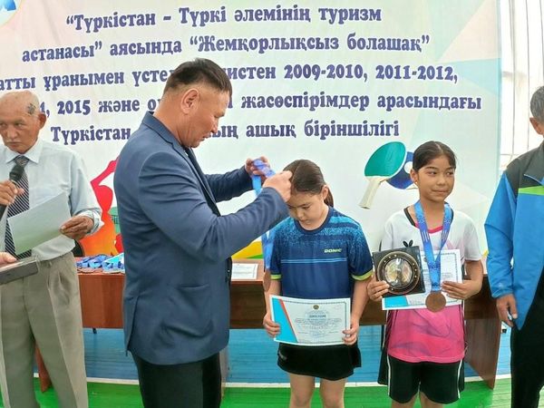 ТҮРКІСТАНДА ҮСТЕЛ ТЕННИСІНЕН ӨТКЕН АШЫҚ БІРІНШІЛІК ӨЗ МӘРЕСІНЕ ЖЕТТІ