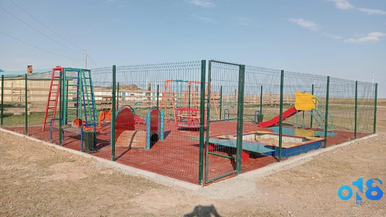 Ауылда 4 ойын алаңы салынып  жатыр 