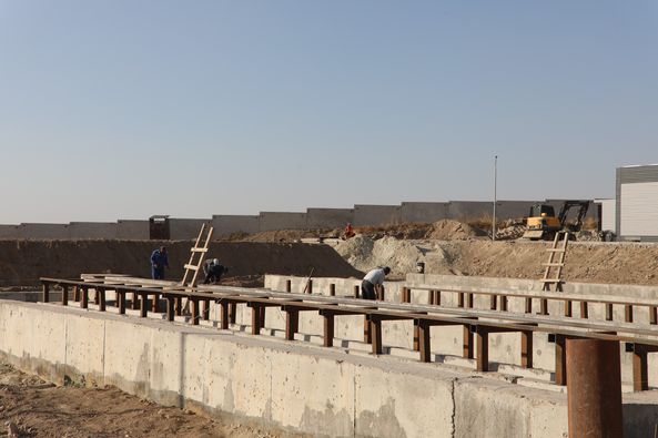 САРЫАҒАШТА КӘРІЗДІК ТАЗАРТУ СТАНЦИЯСЫНЫҢ ҚҰРЫЛЫСЫ ҚАРҚЫНДЫ ЖҮРУДЕ