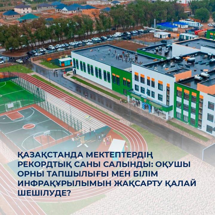 Қазақстанда мектептердің рекордтық саны салынды: оқушы орны тапшылығы мен білім инфрақұрылымын жақсарту қалай шешілуде?