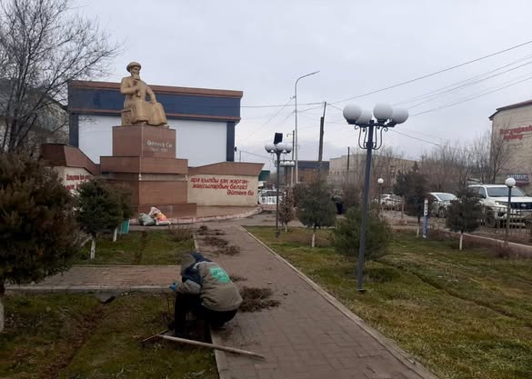 САРЫАҒАШТА ТАЗАЛЫҚ ЖҰМЫСТАРЫ ЖҮРГІЗІЛІП, 2 ТОННАҒА ЖУЫҚ ҚОҚЫС ШЫҒАРЫЛДЫ