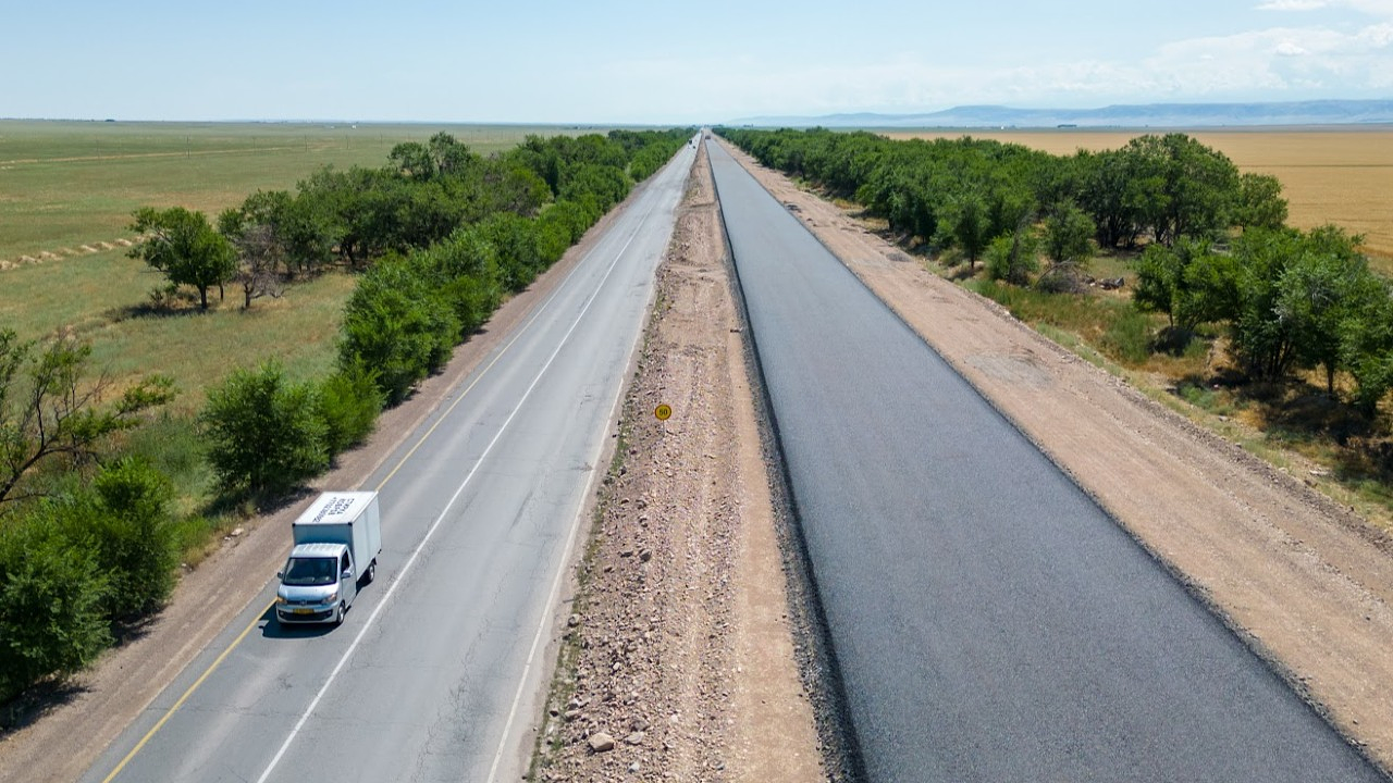 Автокөлік жолын жөндеудегі жетістіктер