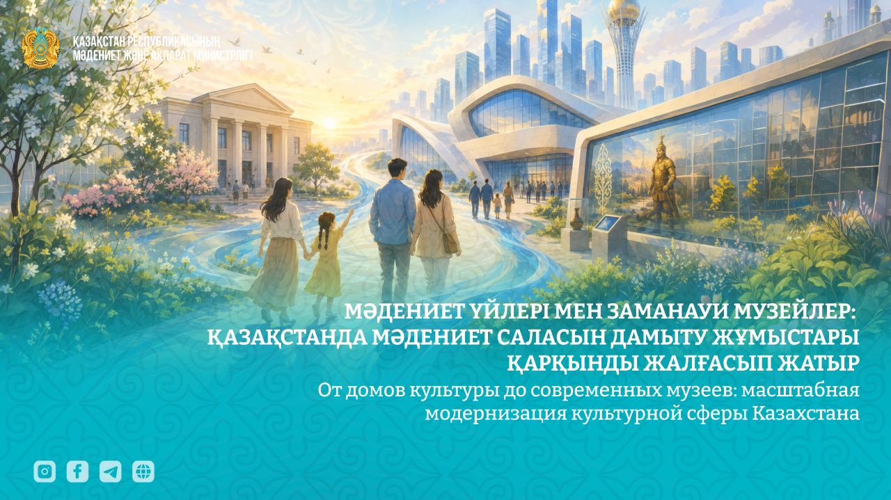 Мәдениет үйлері мен заманауи музейлер: Қазақстанда мәдениет саласын дамыту жұмыстары қарқынды жалғасып жатыр