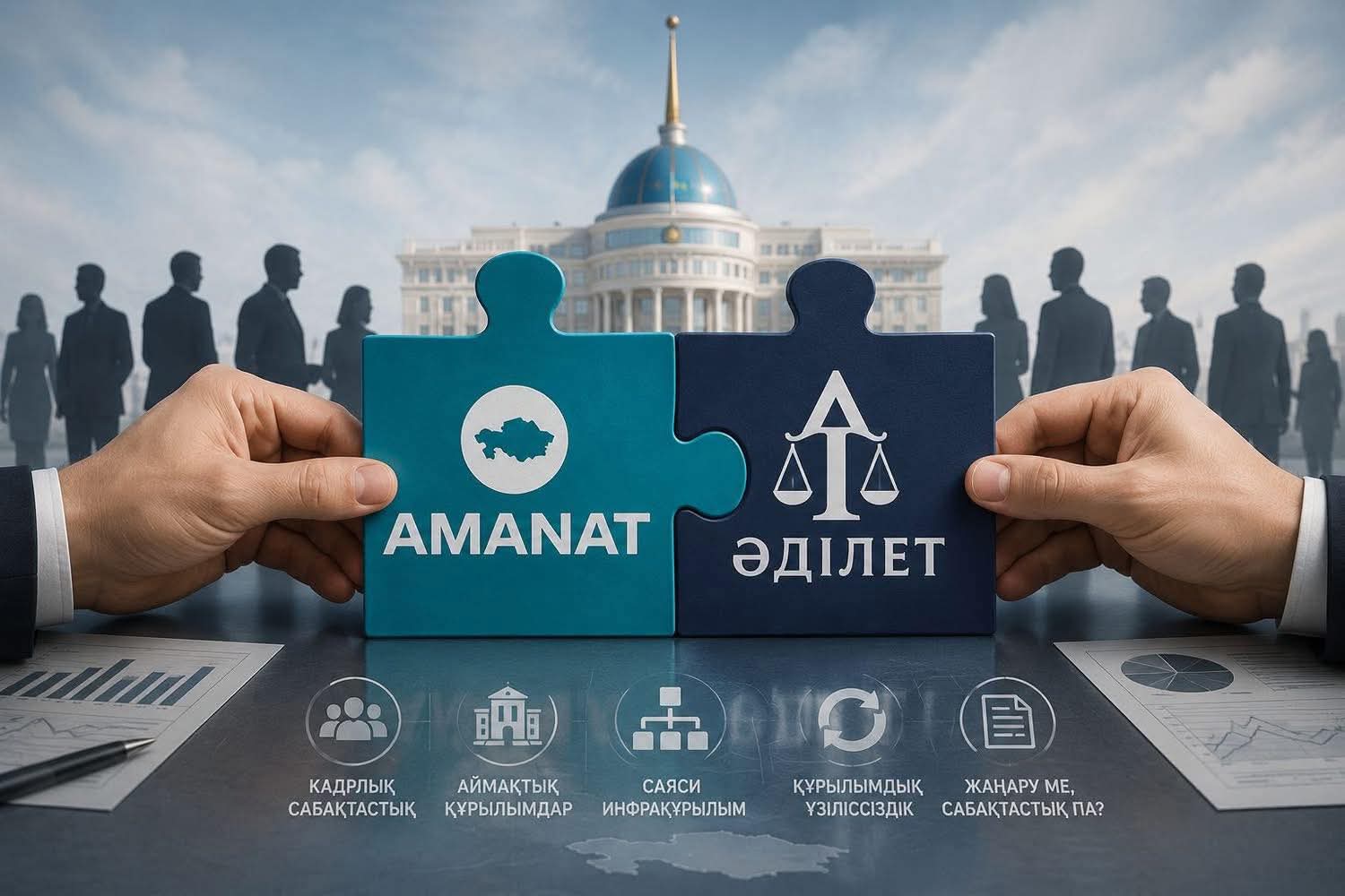 «АМАНАТ» АМАЛДАП, «ӘДІЛЕТ» ТАБАНДАП ТҰРА АЛА МА? Яки екі партияның басын бір қазанда қайнату кімге керек?