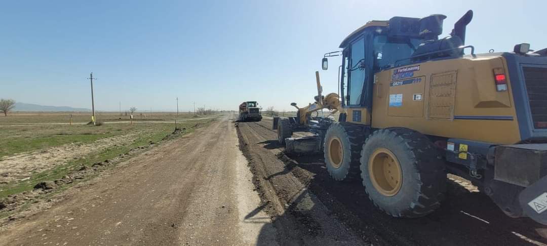 Тараз-Жетібай-Тегістік-Ойық автожолы орта жөндеуден өткізілуде