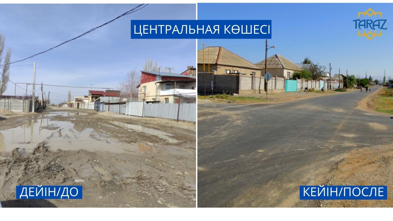 Таразда жол жөндеу жұмыстары қарқынды жүргізілуде